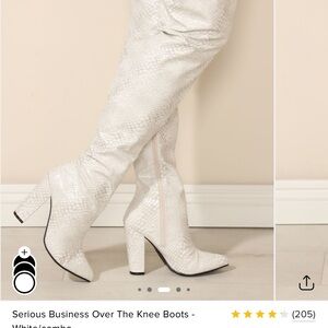 White Over The Knee Boots